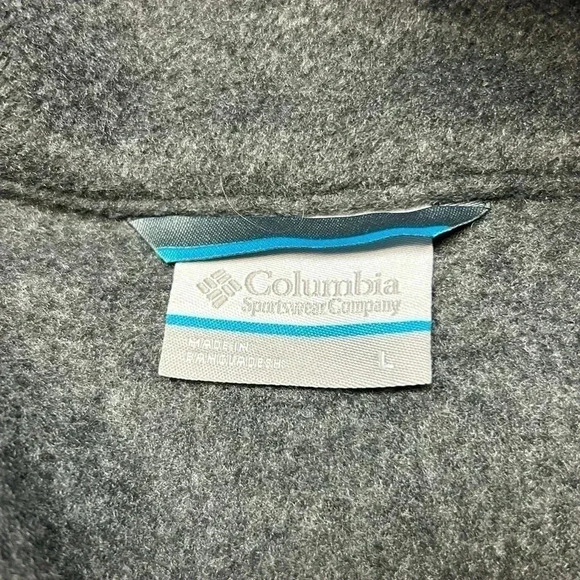 Columbia Men’s Fleece Full Zip Gray Jacket Size Large - Picture 6 of 8